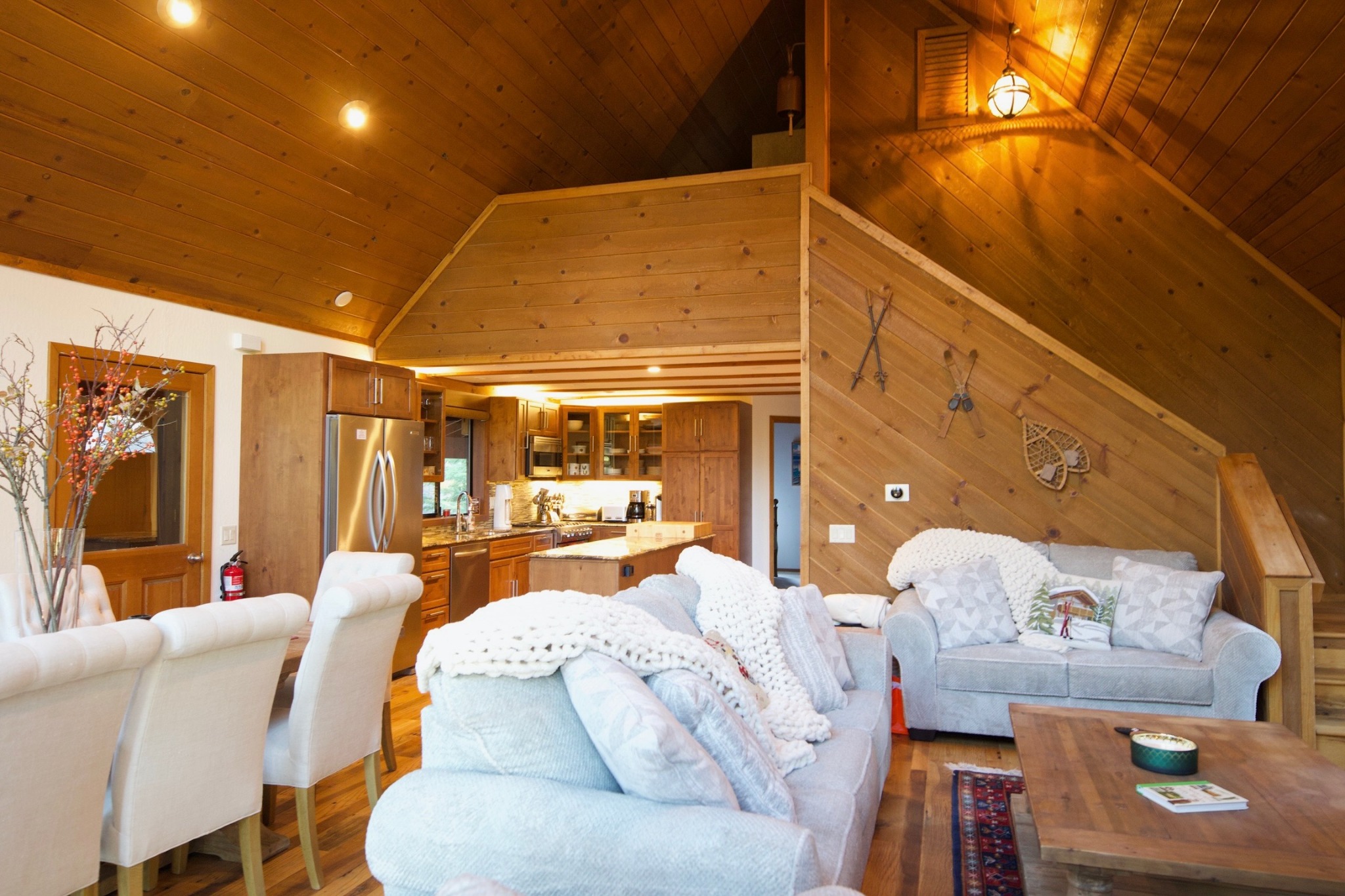 Open living area flowing into the kitchen